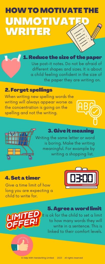 Infographic blog for how to motivate handwriting