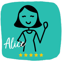 Alice testimonial image for handwriting practice club