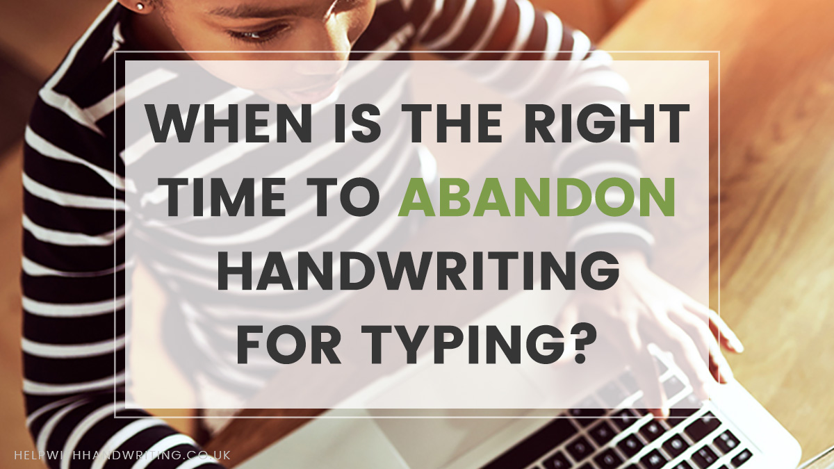 blog image for Abandon handwriting for typing blog