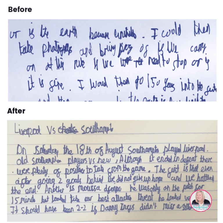 Handwriting Photos Before/After RMc