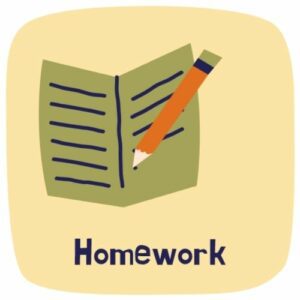 online lesson blog page homework image