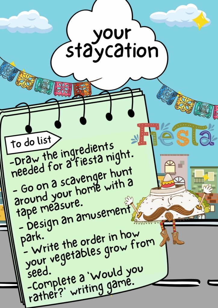summer holiday handwriting pack staycation