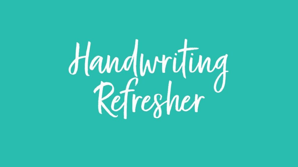 course image for Handwriting refresher