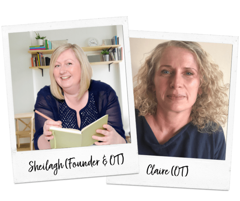 handwriting lessons - polaroid Sheilagh & Claire