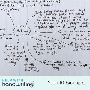 Example 2 image of Year 10 handwriting, used for handwriting practice for teenagers webpage