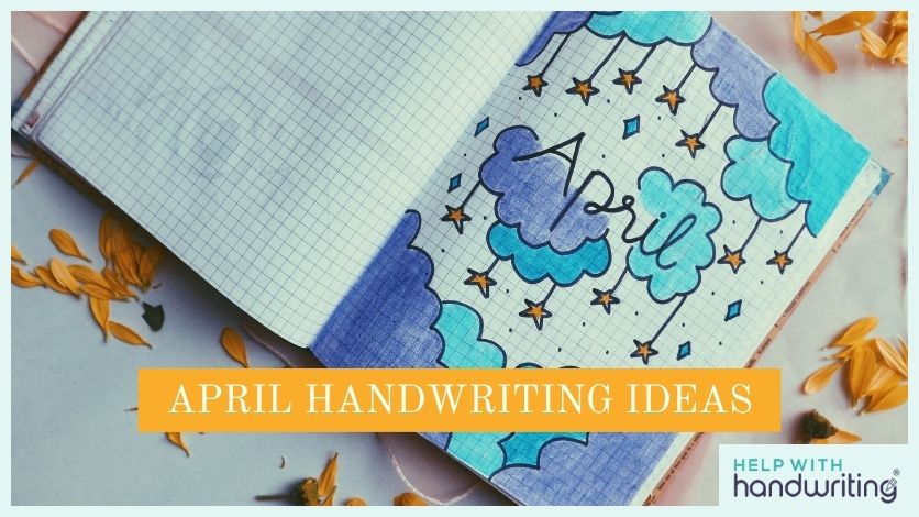 blog header image april handwriting ideas