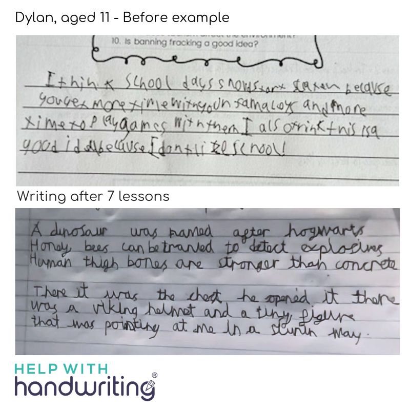 Dylan Borley, lessons, age 11