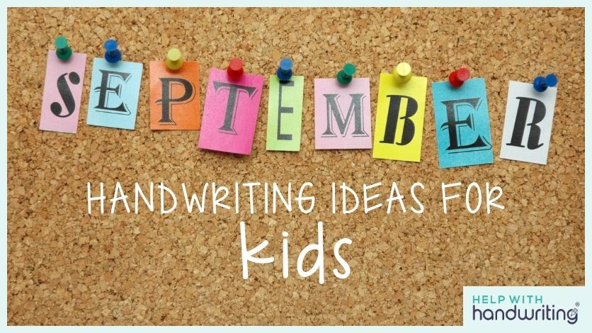 blog header image september handwriting
